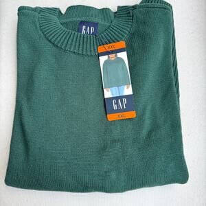 GAP Women's Green, XXL Crewneck Long Sleeve Cotton Pullover